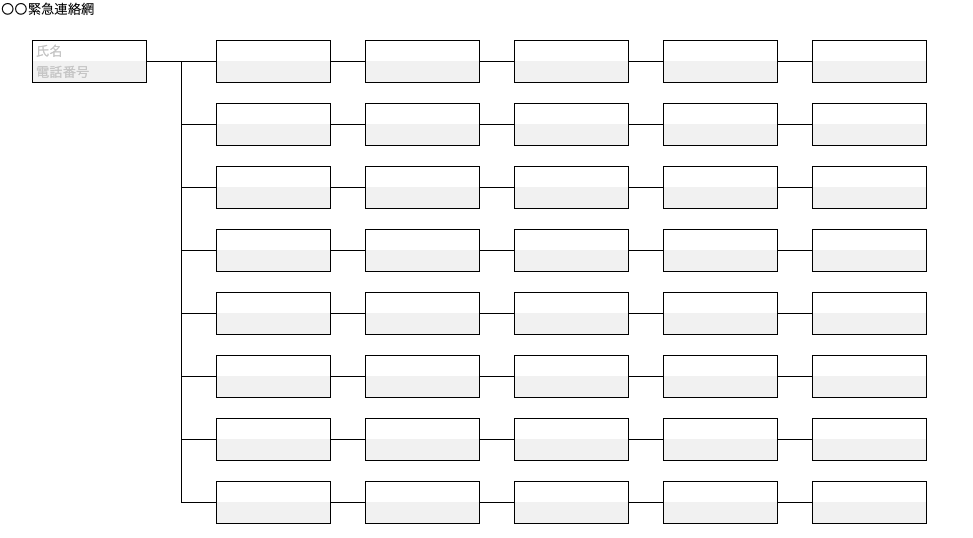 緊急連絡網テンプレート1