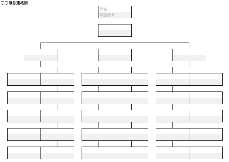 緊急連絡網テンプレート2